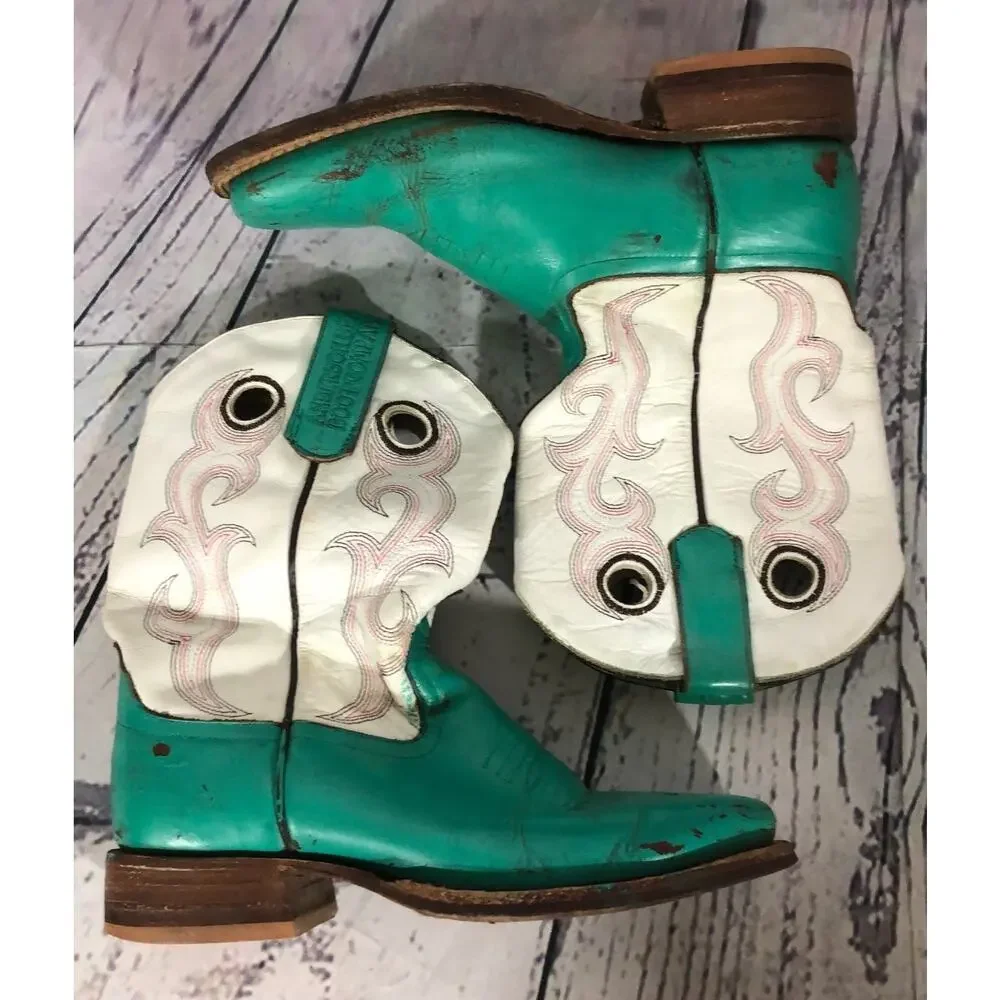 Anderson Bean Boots in green and white size 3